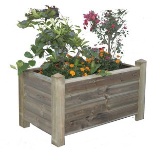 Jardinière en bois traité Rosas 